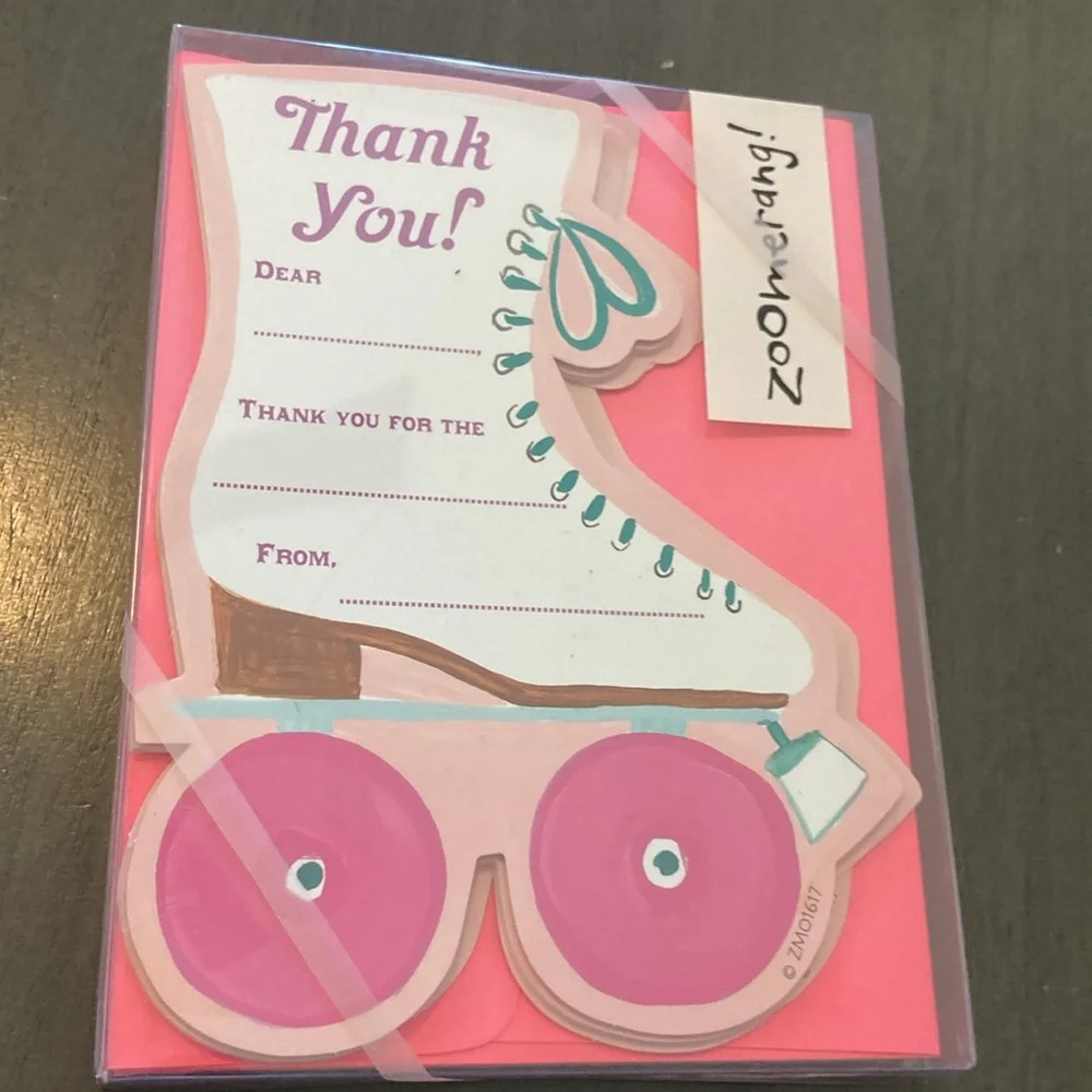 20 Roller Skate Party Invitations + 20 Thank you Mara-Mi Zoomerang